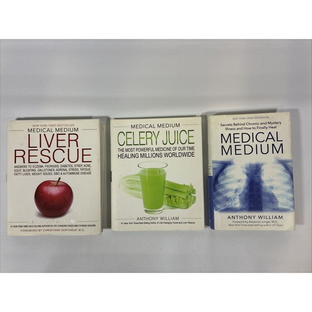 3 Book Lot- Liver Rescue, Celery Juice, Medical Medium, by Anthony William